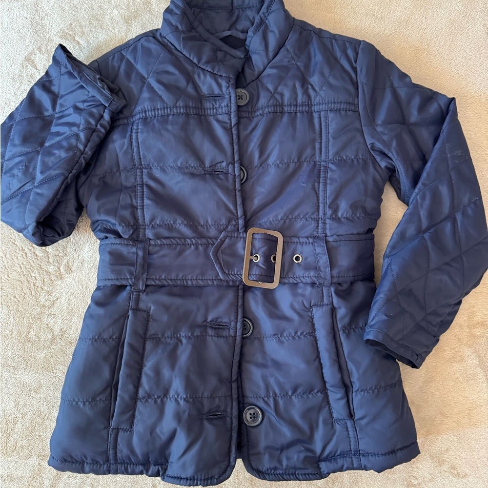 Children’s Place Quilted Jacket in Dark Navy Blue XS 4 Kids/Girls
